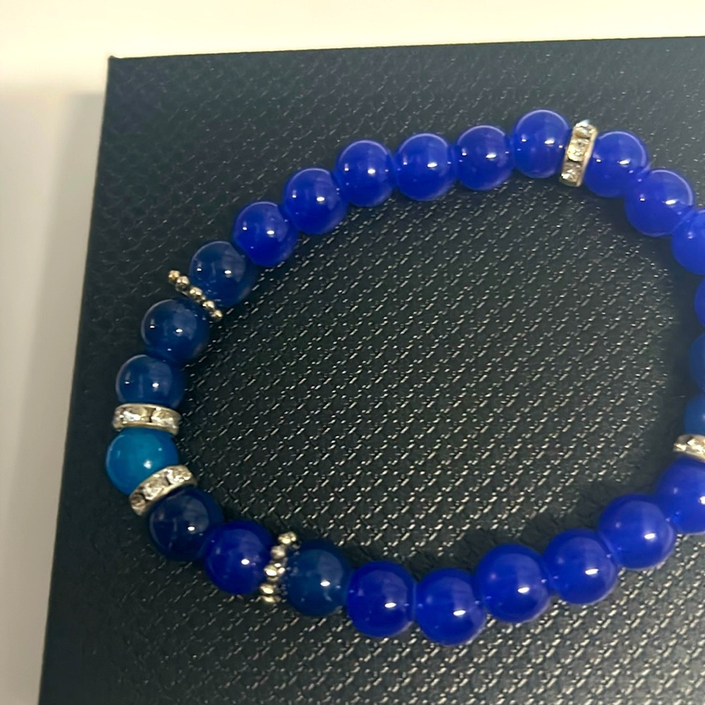 Blue bracelets